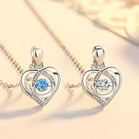 Pgeraug pokloni za žene Dijamantna ogrlica Ženska premlaćivanje zasljepljujućih dijamantskih privjeska