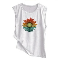 Osnovna casual odjeća ženski modni vrhovi rezervoara Comfy odjeća suncokret serija tiskane majice za