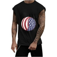 Muški 4. srpnja Dan nezavisnosti Američka zastava Majica Print pulover Sportski spremnik Vest okrugli