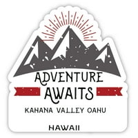 Kahana Valley Oahu Hawaii Suvenir Vinil naljepnica za naljepnicu Avantura čeka dizajn