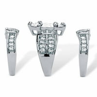 Palmbeach nakit markize CUT CUBIC ZIRCONIA Bridalni set prstena 3. TCW pozlaćen ili silverton