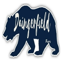 Daingerfield Texas suvenir 3x frižider magnetni medvjed dizajn