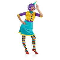 Zabavna šibana ženska kostima klovna djevojčica ženski smiješni cirkusni haljina Halloween plava m