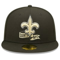 Muške nove ere Black New Orleans Saints Brandine 59Fifty pop ugrađeni šešir