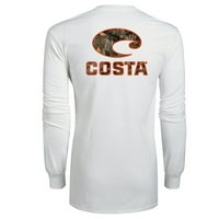 Majica s dugim rukavima Costa Camo, bijela, mala