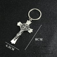 Christian Cross Keychain Jesus Creader Kreirani prsten za ključeve ključeve