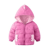 Slatka jakna za djevojčice Zimska drži topla zatvarač gore debele jakne s kapuljačom djeca dječja podložna