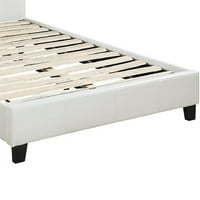 Allora tranzicijska koža kraljevska kreveta sa podstavljenom uzglavom u bijelom