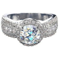 Heiheiup okrugli oblik velikih prstena zvona dijamantski prsten za dijamant Elegantni veliki rinestone