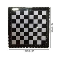 Mini šah set sklopiva plastična chess tablica lagana ploča igra Početna Vanjska prijenosna dječja igračka