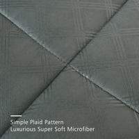 Grey Queen Comforter set - posteljina set u torbi u torbi sa kombinezonima, listovima, krevetom, ukrasnih