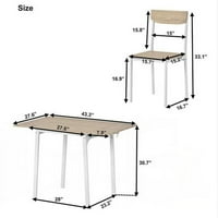 JS Moderni metalni blagovaonica sa stolom za trpezajući stol i stolice, kućni kuhinjski namještaj Dialette