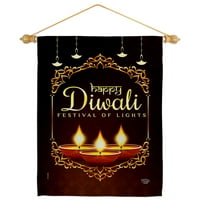Celerate Diwali Garden Flag set x18. Dvostrano dvorište baner