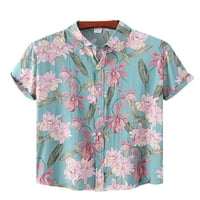 Cindysus muns majica Down majica Majica Kratki rukav Tors Holiday Bluze Havajski ljetne majice Zeleni