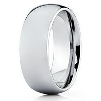 Tungsten vjenčani bend srebrni tungsten prsten polirani volfram karbid kupome prsten i žene udobnost