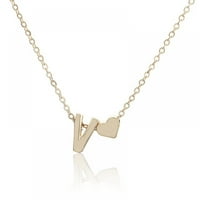 -Z Abeceda ogrlica sićušna srčana inicijalna zlatna ogrlica za žene djevojke djeca personalizirani lanac