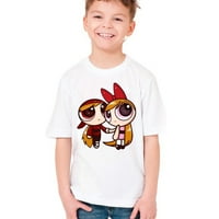 PowerPuff Girls Ljeto tiskane košulje crtane djece TEE kostim za djevojku tanka košulje