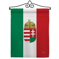 Mađarska vrtna zastava Set nacionalnosti x18. Dvostrano dvorište baner