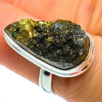 Spectro piritni druzy prsten veličine 7. - ručno rađena boho vintage nakit prsten40842