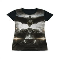 Batman: Arkham Knight Video igra poster umjetnosti juniori crni leđa majica tee
