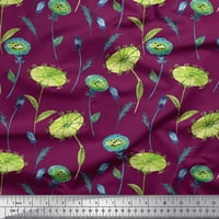 Soimoi pamučna kambrična tkaninska tkanina lotos akvarel sjemena od ispis tkanine sa dvorištem široko