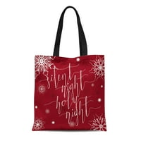 Platno torba Silent noć Sveti Božićno Carol Inspirativno elegantno mastilo za višestruko punjenje namirnica