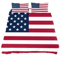 Poklopac za prekrivanje Duvet Queen Veličina, Sjedinjene Američke države Američka zastava Zvijezda Comforter,