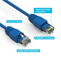 CATEFOLD CAT6A Ethernet patch kabel 500MHz 10Gbps Čisti bakarni bakar Oslobot za razief Snagless Boot