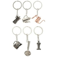 Etereauty ključ za ključeve kafe prsten za kavu božićne poklon torba čari novost Keyring Handback lančani