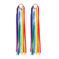 Rainbow ručna traka Ripbon Kite Baby StreamerSribbons Papir Crepe Waldorf Grips Bike Bell Warm Ples