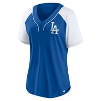 Ženska fanatika marke Royal Los Angeles Dodgers Ultimate Style Raglan V-izrez Majica