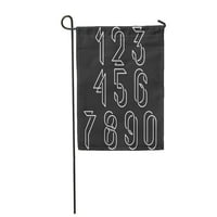 Numerički simboli monogram monogramske brojeve crno-bijele matematičke brojke Brojene bašte zastava