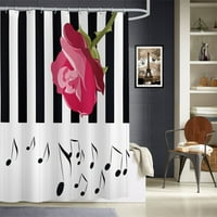 Sonertn Moderna tušska zavjesa za kupatilo Dekoracija tkanina zavoja za tuširanje set sa kukama, 72x72