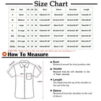 Taotanxi Men Casual Ne-pozicioniranje tipki za ispis plaže Partdown Short rukav majice za majice za muškarce