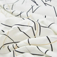 Moderna apstraktna cvjetna lista minimalistička linijska umjetnost bijela crno sive postavljena list