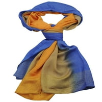 Nyfashion ženski multibolor s malim metalnim završnim šal šalom, narančasto plavo