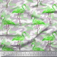 Soimoi pamučna patch tkanina maskirna tekstura i flamingo dekor za ptice od tiskanog dvorišta široko