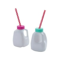 Mini mlečne čaše u obliku kutije sa slamkama, zalihama za zabavu