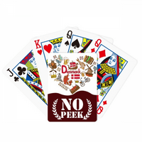 Danska Love Heart Landscap Nacionalna zastava Peek poker igračka karta Privatna igra
