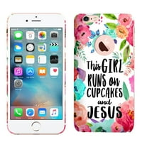 Slučaj iPhone Plus Case iPhone 6s Plus - Ova djevojka radi na CupCakesu Isus citira tvrdu plastičnu