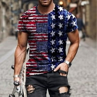 Košulje za muškarce Ljeto 3D Digitalni tisak Dan Nezavisnosti Majica Majica kratkih rukava Bluza