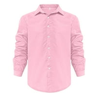 Muška majica Majice od pune pamučne platnene košulje za muškarce Ležerne prilike dugih rukava dolje