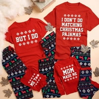 Yueulianxi Božićna porodica Pajamas modna dječja spavaća odjeća za božićnu porodicu koja odgovara pidžami