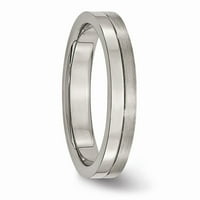 Mia Diamonds Titanium četkani i polirani venčani zaručnika za venčanje Veličina prstena - 8