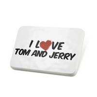 Porcelein PIN I Love Tom i Jerry Koktel Revel značka - Neonblond