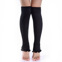 Modne žene Čvrsto kolor koljena visoko pletena noga za nogu Nasledled duge joge čarape