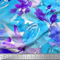 Soimoi pamučna poplin tkanina cvijeća akvarel za akvarel tiskane tkanine sa širokim dvorištem
