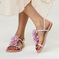 Sandale s ravnim dnom Žene Ležerne prilike Cvjetne boje Jednostavno kopče Papuče Bohemian Style Open