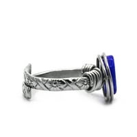 Mini okrugla zli oko nazarskog perlice Srebrni metalni podesivi prsten - ženska modna ručno rađena nakit