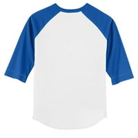 Dojenčad Tiny Turpap White Royal Los Angeles Dodgers Jada Raglan 3 majica sa 4 rukava